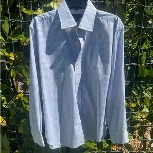 Classic Light Blue Checkered Dress Shirt